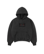 Load image into Gallery viewer, Red Eyes Black on black hoodie
