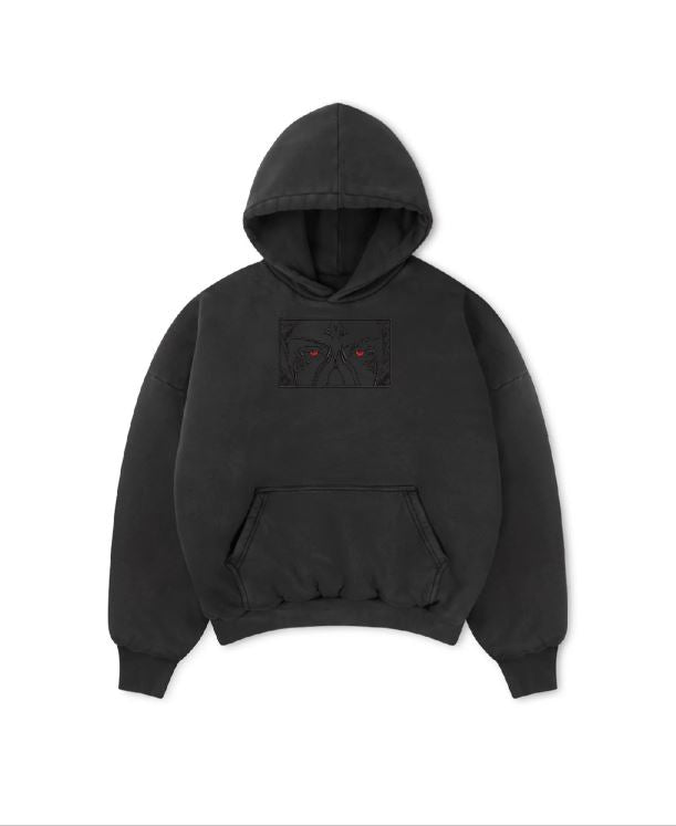 Curse Black on black hoodie