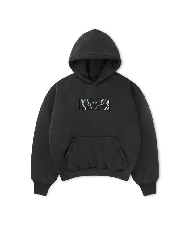 Zenitsu Black on black hoodie